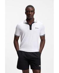 BOSS - Active Slim-Fit Polo Shirt With Moisture Management - Lyst