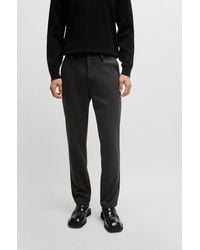 BOSS - Slim-fit Trousers In Structured Performance-stretch Material - Lyst
