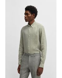 BOSS - Regular-Fit Button-Down Shirt - Lyst