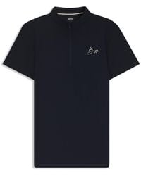 BOSS - Equestrian Training Shirt With Handwritten Logo - Lyst