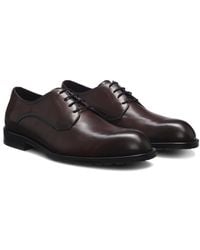BOSS - Leder-Derbys Mit Logo-Prägung - Lyst