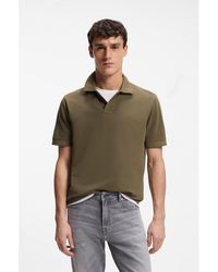 BOSS - Knit Polo Shirt - Lyst