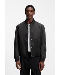 BOSS - Water-Repellent Jacket With Monogram-Pattern Sleeves - Lyst