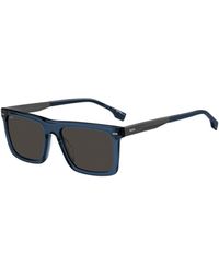 BOSS - Acetate Sunglasses With Patterned Carbon-Fibre Temples - Lyst