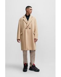 HUGO - Regular-fit Coat With Double-breasted Closure - Lyst