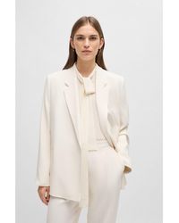 BOSS - Relaxed-Fit Jacket With Feature Button - Lyst