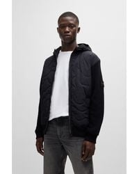 BOSS - Relaxed-Fit Padded Jacket - Lyst