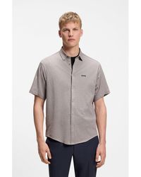 BOSS - Short-Sleeved Regular-Fit Shirt - Lyst