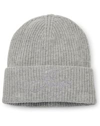 HUGO - Chunky-Knit Cashmere-Blend Beanie With Logo - Lyst