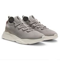 HUGO - Knitted Trainers With Logo-Embossed Eva Sole - Lyst