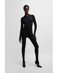 BOSS - Naomi X Full-length Bodysuit In Stretch Jersey - Lyst