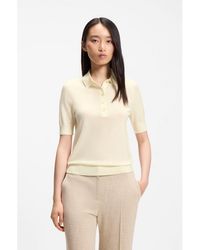 BOSS - Knit Polo - Lyst