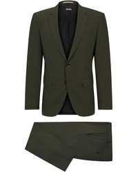 BOSS - Slim-Fit Anzug aus knitterfreier Stretch-Wolle - Lyst
