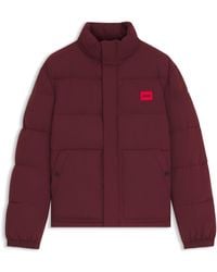 HUGO - Waterafstotend, Gewatteerd Jack Met Logopatch - Lyst