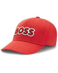 BOSS by HUGO BOSS X Alica Schmidt Cotton-twill Cap With Logo Patch - Red