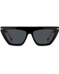 BOSS - Zonnebril Van Acetaat Met Goudkleurige Details - Lyst