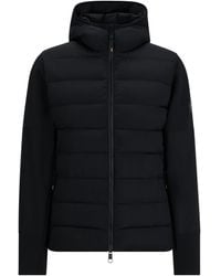 BOSS - Equestrian Hybrid Puffer Jacket With Logo Patch - Lyst