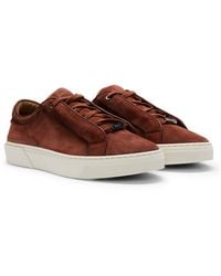 BOSS - Gary Lowtop Sneakers Aus Veloursleder - Lyst