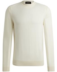 BOSS - Regular-Fit Pullover aus Wolle, Seide und Kaschmir - Lyst