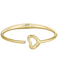 BOSS - Tone Bangle With Open-Heart Detail - Lyst