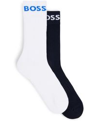 BOSS - Zweier-Pack kurze Logo-Socken aus Baumwoll-Mix - Lyst