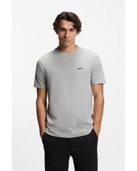 BOSS - Stretch-Cotton T-Shirt With Logo Detail - Lyst