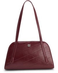 HUGO - Schultertasche Aus Besticktem Kunstleder Mit Stack-Logo Aus Metall - Lyst