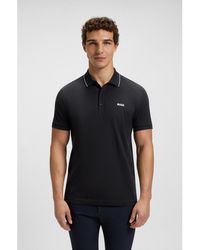 BOSS - Slim-Fit Cotton Piqué Polo Shirt With Logo - Lyst