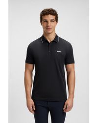BOSS - Cotton-Piqué Slim-Fit Polo Shirt With Tonal Logo - Lyst