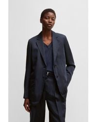 BOSS - Relaxed-Fit Blazer With Two-Button Closure - Lyst
