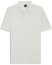 BOSS - Cotton-Piqué Polo Shirt With Logo Print - Lyst