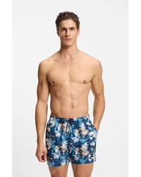 BOSS - Printed Swim Shorts - Lyst