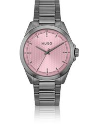 HUGO - Seam-Plated Watch With Textured Dial - Lyst