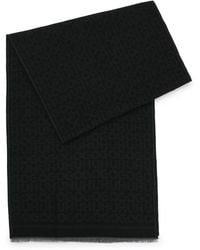 HUGO - Jacquard-Woven Scarf With Pinstripe Stacked Logos - Lyst