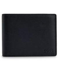 BOSS - Portefeuille à trois volets en cuir avec logo emé et poche pour la monnaie - Lyst