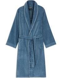 BOSS - Ochtendjas Van Katoen Met Biezen En Logostiksel - Lyst