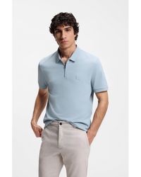 BOSS - Stretch-Cotton Slim-Fit Polo Shirt With Logo Patch - Lyst