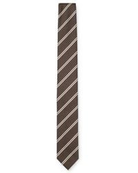 HUGO - Modern Silk-Blend Tie With A Stripe Motif - Lyst