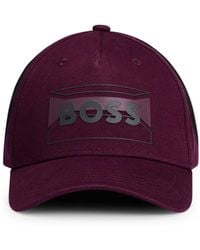 BOSS - Cotton-twill Cap With Contrasting Seasonal Logo - Lyst