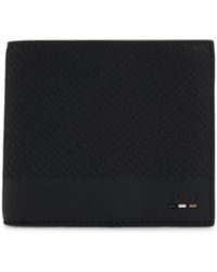 BOSS - Monogram Wallet With Plain Trims - Lyst