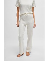 BOSS - Stretch-Cotton Pyjama Bottoms With Logo Detail - Lyst