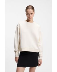 HUGO - Cotton-Terry Sweatshirt With Embroidered Logo - Lyst