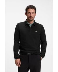 BOSS - Cotton Sweater - Lyst