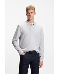 BOSS - Cotton-Blend Polo Shirt With Waffle Structure - Lyst