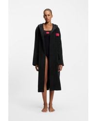 HUGO - Cotton-Terry Dressing Gown With Logo - Lyst