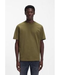 HUGO - Relaxed-Fit T-Shirt With Central Logo Detail - Lyst