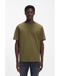 HUGO - Relaxed-Fit T-Shirt With Central Logo Detail - Lyst