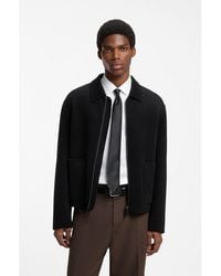 HUGO - Regular-Fit Jacket With Cropped Length - Lyst