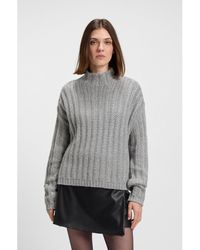 HUGO - Knitted Sweater With Ribbed Structure - Lyst