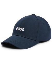 BOSS by HUGO BOSS - Cotton-twill Six-panel Cap With Embroidered Logo - Lyst